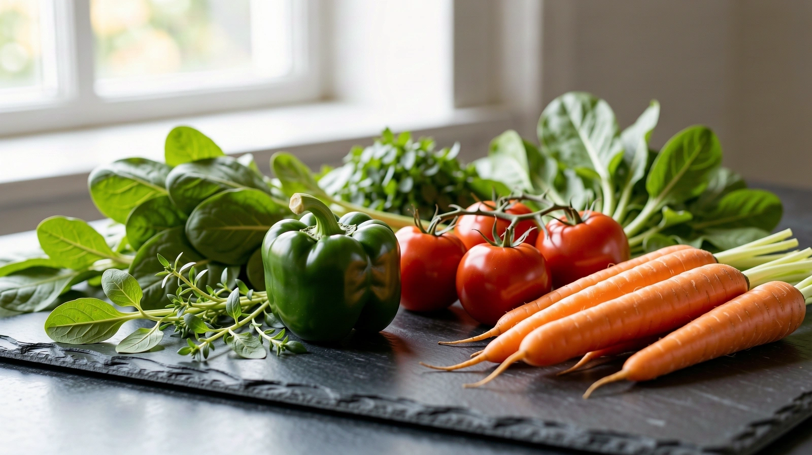 Frische natürliche Zutaten für eine gesunde Ernährung